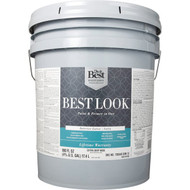 Best Look Latex Premium Paint & Primer In One Satin Interior Wall Paint  Extra Deep Base  5 Gal.