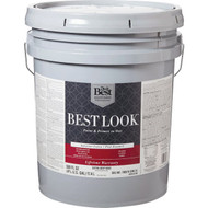 Best Look Latex Premium Paint & Primer In One Flat Enamel Interior Wall Paint  Extra Deep Base  5 Gal.