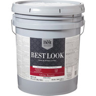 Best Look Latex Premium Paint & Primer In One Flat Enamel Interior Wall Paint  Bright White  5 Gal.