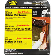 M-D Brown 17' 23_64 Rubber Weatherstrip