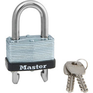 Master Lock 1-3_4 In. W. Warded Keyed Different Padlock with 5_8 In. To 2 In. Adjustable Shackle