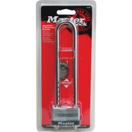 Master Lock 1-3_4 In. W. Warded Keyed Different Padlock with 2-3_4 In. To 5-3_8 In. Adjustable Shackle