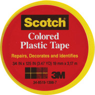Scotch 3_4 In. Yellow Colored Plastic Tape