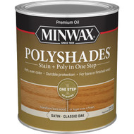 Minwax Polyshades 1 Qt. Satin Stain & Finish Polyurethane In 1-Step  Classic Oak