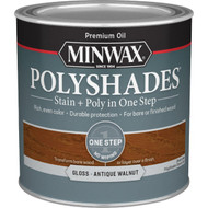 Minwax Polyshades 1_2 Pt. Gloss Stain & Finish Polyurethane In 1-Step  Antique Walnut