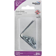 National Catalog V121 2 In. x 1-1_2 In. Double Wide Zinc Corner Brace (2-Count)