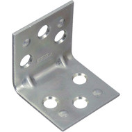 National Catalog V121 1-1_2 In. x 1-1_2 In. Double Wide Zinc Corner Brace (2-Count)