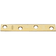 National Catalog 118 4 In. x 5_8 In. Brass Steel Mending Brace (4-Count)