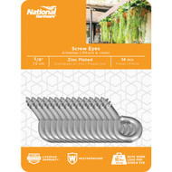 National #214-1_2 Zinc Small Screw Eye (14 Ct.)