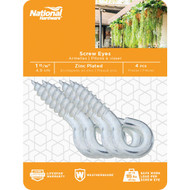 National #204 Zinc Small Screw Eye (4 Ct.)