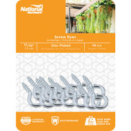 National #216-1_2 Zinc Small Screw Eye (14 Ct.)