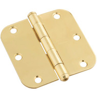 National 3-1_2 In. x 5_8 In. Radius Solid Brass Door Hinge