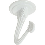 National 1-1_2 In. White Die Cast Swag Hook (2-Pack)