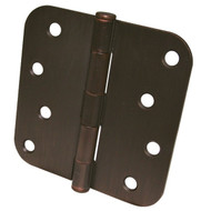 Ultra Hardware 4 In. x 5_8 In. Radius OIl Rubbed Bronze Door Hinge (3-Pack)