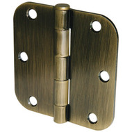 Ultra Hardware 3-1_2 In. x 5_8 In. Radius Antique Brass Door Hinge (3-Pack)