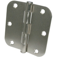 Ultra Hardware 3-1_2 In. x 5_8 In. Radius Satin Nickel Door Hinge (3-Pack)