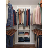 Easy Track Hanging Tower Wall-Mounted Shelving Unit  White