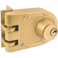 Defender Security Brass Double Cylinder Single Rim Deadlock  Jimmy-Resistant