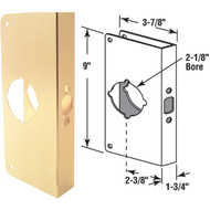 Defender Security 1-3_4 In. x 2-3_8 In. Brass Door Reinforcer