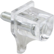 Prime-Line 3mm Clear Plastic with Metal Stem Shelf Support (8-Count)