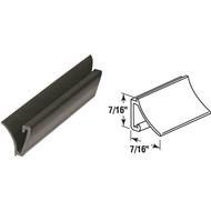 Prime-Line Make-2-Fit 7_16 In. x 72 In. Black Snap-In Rigid Vinyl Glass Spline