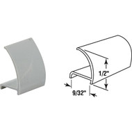 Prime-Line Make-2-Fit 72 In. Gray Snap-In Rigid Vinyl Glass Spline