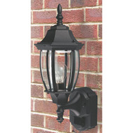 Heath Zenith Black Incandescent Dusk-To-Dawn_Motion Activated Outdoor Wall Light Fixture