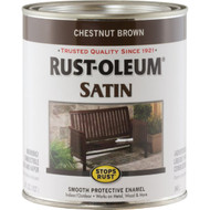 Rust-Oleum Stops Rust Oil Based Satin Protective Rust Control Enamel  Chestnut Brown  1 Qt.