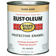 Rust-Oleum Stops Rust Oil Based Gloss Protective Rust Control Enamel  Sand  1 Qt.