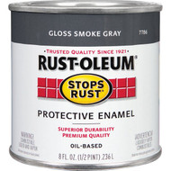 Rust-Oleum Stops Rust Oil Based Gloss Protective Rust Control Enamel  Smoke Gray  1_2 Pt.