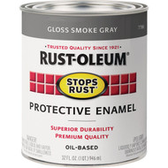 Rust-Oleum Stops Rust Oil Based Gloss Protective Rust Control Enamel  Smoke Gray  1 Qt.
