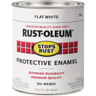Rust-Oleum Stops Rust Oil Based Flat Protective Rust Control Enamel  White  1 Qt.