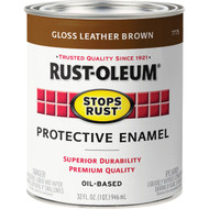 Rust-Oleum Stops Rust Oil Based Gloss Protective Rust Control Enamel  Leather Brown  1 Qt.