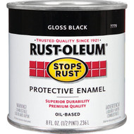 Rust-Oleum Stops Rust Oil Based Gloss Protective Rust Control Enamel  Black  1_2 Pt.