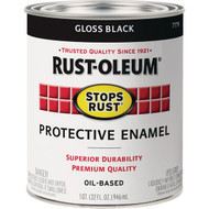 Rust-Oleum Stops Rust Oil Based Gloss Protective Rust Control Enamel  Black  1 Qt.