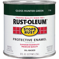 Rust-Oleum Stops Rust Oil Based Gloss Protective Rust Control Enamel  Hunter Green  1_2 Pt.