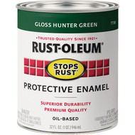 Rust-Oleum Stops Rust Oil Based Gloss Protective Rust Control Enamel  Hunter Green  1 Qt.