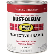 Rust-Oleum Stops Rust Oil Based Gloss Protective Rust Control Enamel  Sunrise Red  1 Qt.