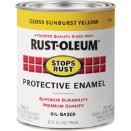 Rust-Oleum Stops Rust Oil Based Gloss Protective Rust Control Enamel  Sunburst Yellow  1 Qt.