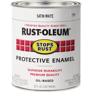 Rust-Oleum Stops Rust Oil Based Satin Protective Rust Control Enamel  White  1 Qt.