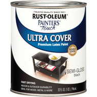 Rust-Oleum Painter's Touch 2X Ultra Cover Premium Latex Paint  Black  1 Qt.