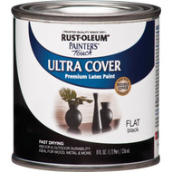 Rust-Oleum Painter's Touch 2X Ultra Cover Premium Latex Paint  Flat Black  1_2 Pt.
