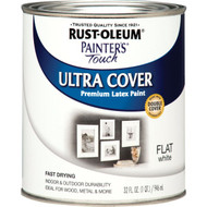 Rust-Oleum Painter's Touch 2X Ultra Cover Premium Latex Paint  Flat White  1 Qt.