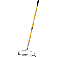 Tru Pro 60 in. Forged Bow Rake  16 tines  Fiberglass Handle