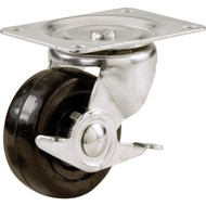 Shepherd 2-1_2 In. General-Duty Soft Rubber Swivel Plate Caster with Brake