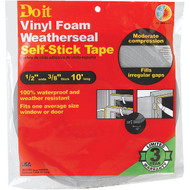 Do it 1_2 W x 3_8 T x 10' L Gray Foam Weatherstrip Tape