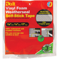 Do it 3_8 W x 1_4T x 17' L Gray Foam Weatherstrip Tape