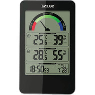 Taylor Fahrenheit & Celsius Digital 14 to 122 F  -10 to 50 C Hygrometer & Thermometer
