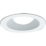 Thomas 4 In. White Trim w_White Baffle Recessed Fixture Trim