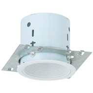 Thomas 5 In. New Construction_Remodel Non-IC Rated White Baffle Recessed Light Kit